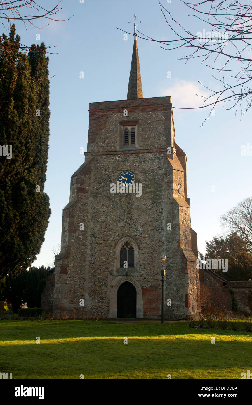 St. Leonard`s Church, Flamstead, Hertfordshire, England, UK Stock Photo